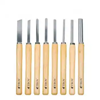 Troy T25008 Ahşap 8 Parça Torna Bıçak Seti