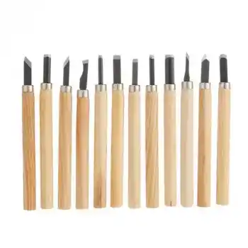 Wert 2512 Ahşap Oyma Bıçak Seti, 12 Parça