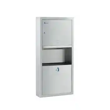 Xinda GSG36S Sıva Üstü Manuel Z Kağıt Havluluk ve Çöp Kovası Kombinasyonu