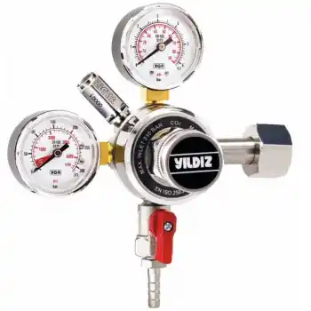Yıldız 5070 Tek Regülatörlü W 21.80 x 1/14 CO2 Karbondioksit Meşrubat Regülatörü