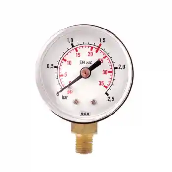 Yıldız 51102-50 1,5 Bar Kadran sonu 2.5 Bar Basınç Göstergesi