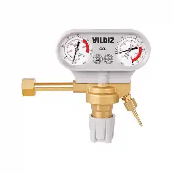 Yıldız 5350S Manometreli 21 L/min W 21.80 x 1/14 CO2 Basınç Düşürücü