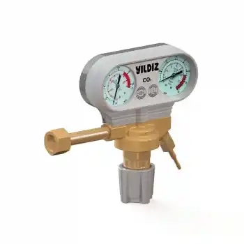 Yıldız 5353S Manometreli 30 L/min W 21.80 x 1/14 CO2 Basınç Düşürücü