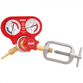 Yıldız 5412S 0-1,5 Bar Kelepçeli Asetilen Basınç Düşürücü