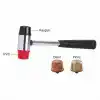 Groz 34575 Değiştirilebilir Kafalı Metal Kırılmaz Saplı Çekiç Seti KIT/HMR/SF/4ST