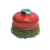 Partner PT02031 80mm Sarı Dalgalı Telli M14 Vidalı Çanak Fırça