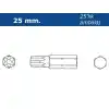 Proscr SCR03201 T7 25mm Delikli Torx Bits Ucu