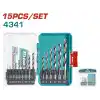 Total TACSDL51506 15 Adet 4341 HSS Matkap Uç Seti