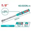Total THPTW1220N6 1/2 Tork Anahtarı 40-220 Nm