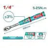 Total THPTW1425N8 1/4 Tork Anahtarı 5-25 Nm