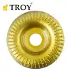 Troy 25074 Avuç Taşlama için Ahşap Aşındırıcı Törpü Diski, Toroidal 125mm