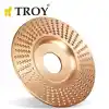 Troy 25075 Avuç Taşlama için Ahşap Aşındırıcı Törpü Diski, Düz Yassı 125mm