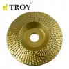 Troy 25076 Avuç Taşlama için Ahşap Aşındırıcı Törpü Diski, Trapezoidal, 125mm