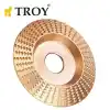 Troy 25076 Avuç Taşlama için Ahşap Aşındırıcı Törpü Diski, Trapezoidal, 125mm
