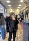 Peluş Yaka Kürk - Siyah