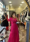Fistolu Keten Elbise - Pembe