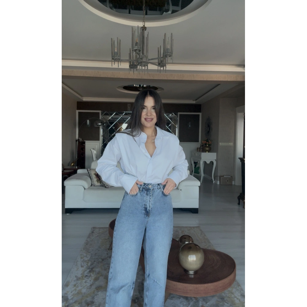 Vatkalı Gömlek- Beyaz