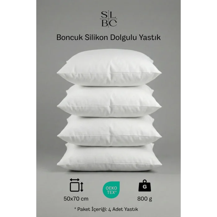 4lü Antialerjik Boncuk Silikon Yastık 800 Gr