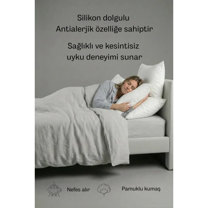 4lü Antialerjik Boncuk Silikon Yastık 800 Gr