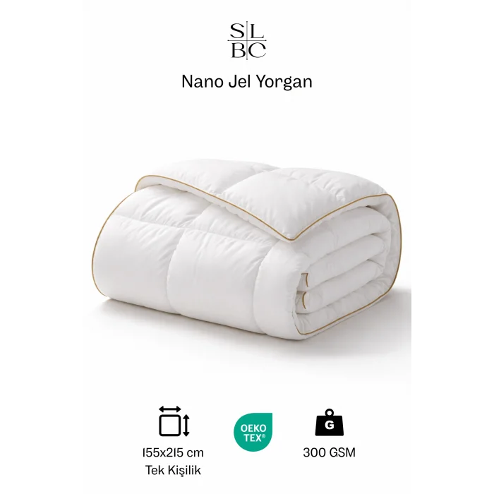 Nano Jel Dolgulu Premium Tek Kişilik Yorgan 155x215 cm