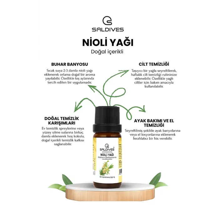 Nioli Yağı 10 ml – %100 Doğal Seyreltilmemiş Uçucu Yağ (Cam Şişe)