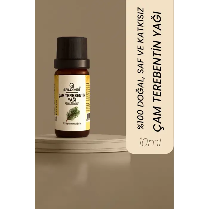 Çam Terebentin Yağı 10 ml – %100 Doğal Seyreltilmemiş Uçucu Yağ (Cam Şişe)