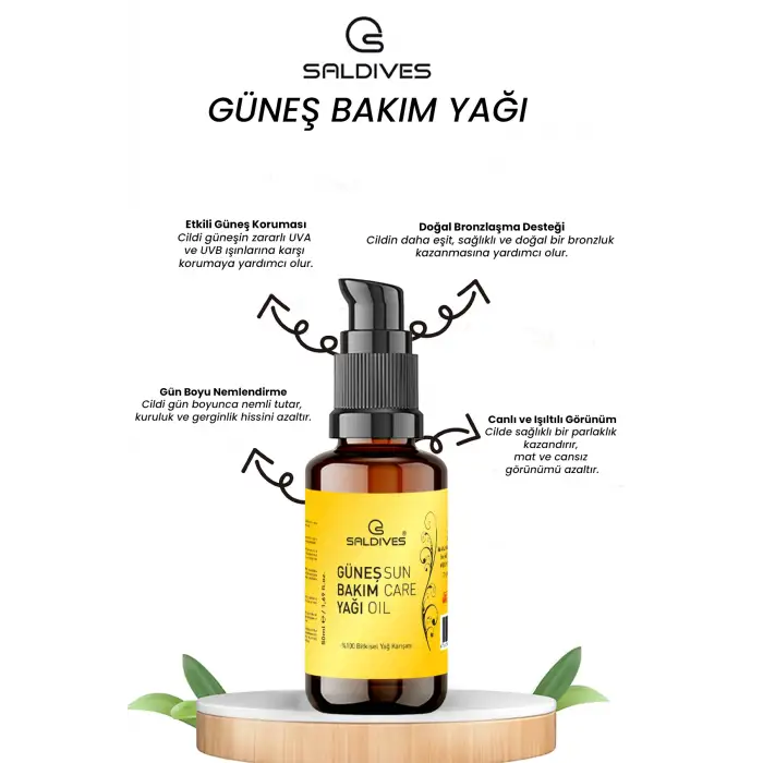 Güneş Bakım Yağı 50 ml – Hafif Yapılı, Günlük Kullanıma Uygun Cilt Bakım Yağı