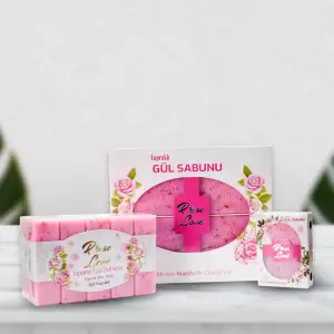 Rose Love Gül Sabun 3Lü Paket