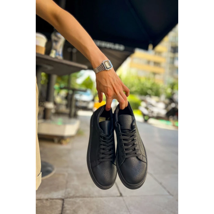 MN979 - Santoni CRT Spor Erkek Ayakkabı SIYAH
