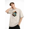 Bear2 - Oversize Tişört BEJ