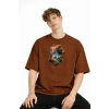 Bear2 - Oversize Tişört KAHVE