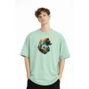 Bear2 - Oversize Tişört SU YESILI