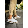 MN979 - Santoni GBT Spor Erkek Ayakkabı BEYAZ/TABA