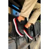 MN979 - Santoni GBT Spor Erkek Ayakkabı SIYAH/KIRMIZI