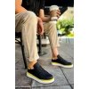 MN979 - Santoni GBT Spor Erkek Ayakkabı SIYAH/SARI