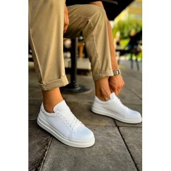 MN979 - Santoni CRT Spor Erkek Ayakkabı BEYAZ