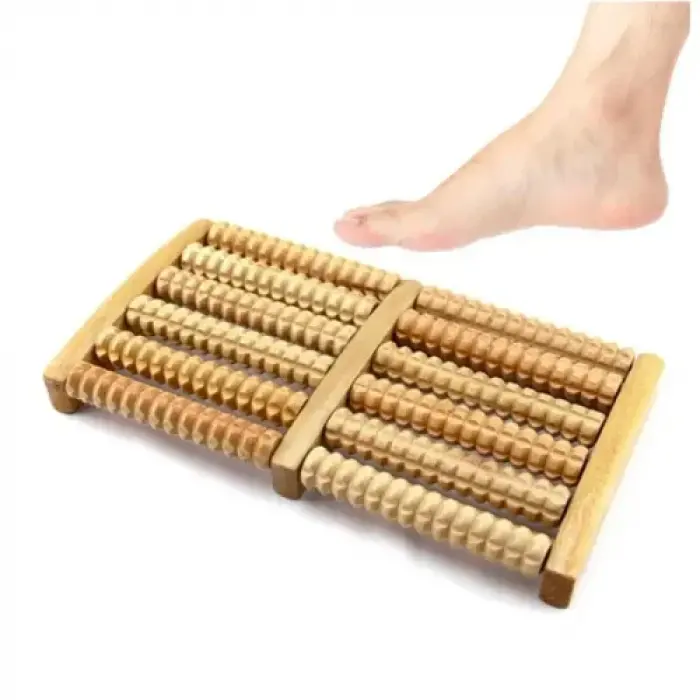 10 Silindirli Ahşap Ayak Masaj Aleti