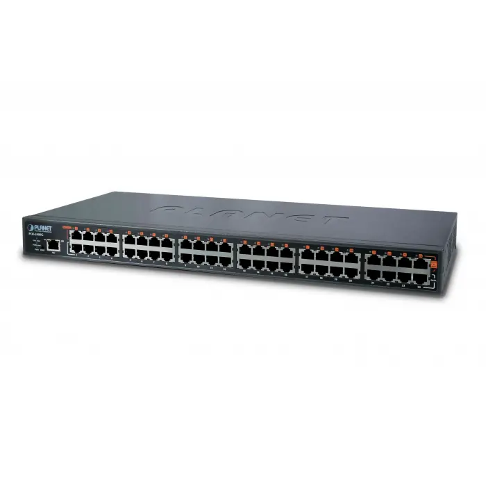 24-Port 10/100/1000Base-T IEEE 802.3at/af PoE Injector HubPoE Güç Bütçesi maks. 440 (aynı anda 24 adet 15,4 Watt verebilir)