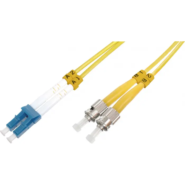 Beek LC-ST Fiber Optik Patch Kablo, 9/125 µ, Singlemode, 3.0mm, Duplex, OS2, LSZH, 10 metre