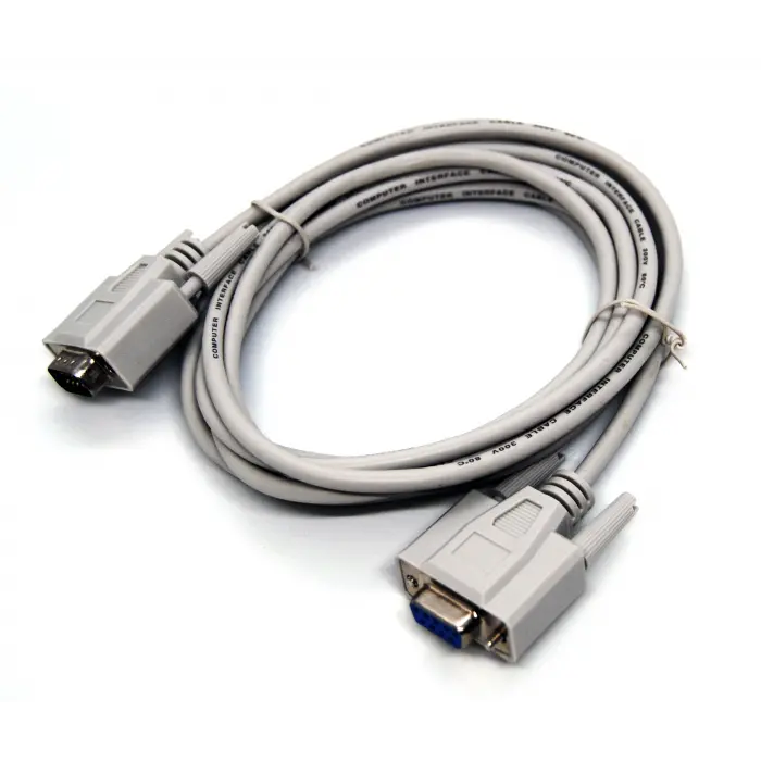 Beek Seri Uzatma Kablosu, D-Sub 9 Erkek / D-Sub 9 Dişi, 3 metre, bej renk<br>Beek DB9 M/F,beige,3M