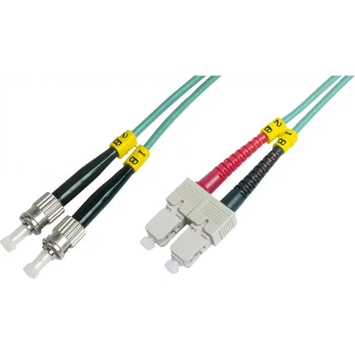 Beek ST-SC Fiber Optic Patch Cable, Multimode OM 3 50/125 Duplex, 3.0mm, LSZH, 10 meter