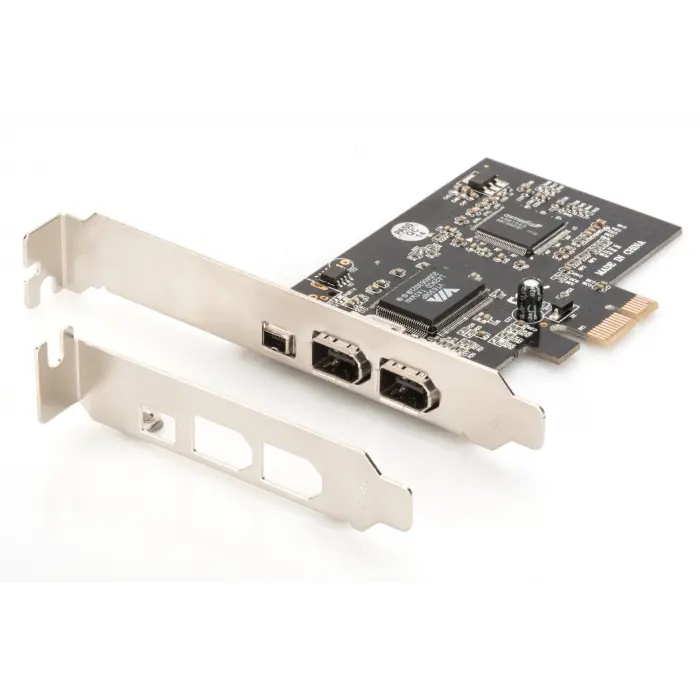 Digitus 3 Portlu (2 Harici, 1 Harici Port) PCI Express Firewire 400 Kart, IEEE 1394a