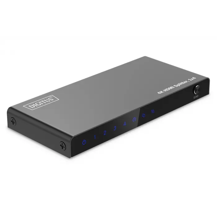 DIGITUS 4K HDMI Splitter, 1x4, 4K/60Hz HDCP 2.2, EDID Control