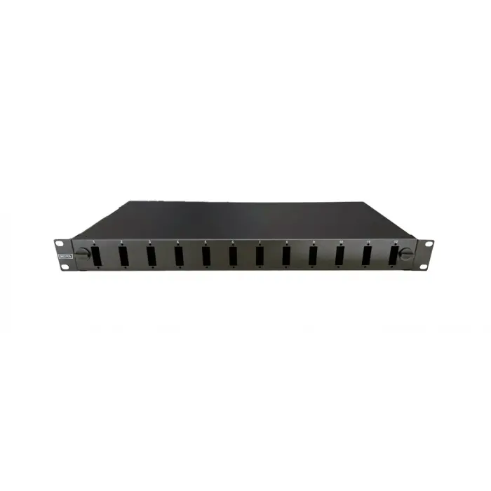 Digitus Fiber Optik Splice Panel, kilit mekanizmalı, 12 x SC DX, 1U<br>Digitus Fiber Optic Splice Panel, quick lock, 12 x SC DX, 1U