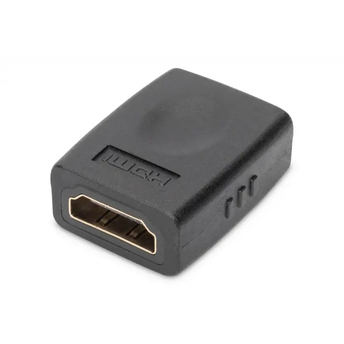 Digitus HDMI Adaptör, HDMI A (19 pin) Dişi - HDMI A (19 pin) Dişi, Ultra HD 60p, siyah renk<br>Digitus HDMI Adapter, type A F/F, Ultra HD 60p, black