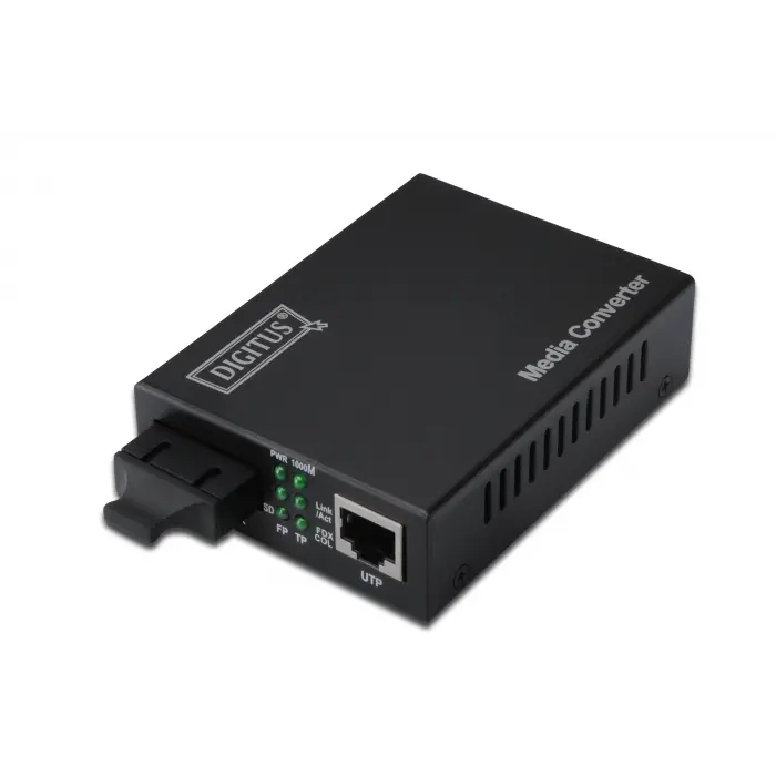 Digitus Media/Rate Converter, 10/100/1000Base-T - 1000Base-SX (Multimode 0.55 km, SC)