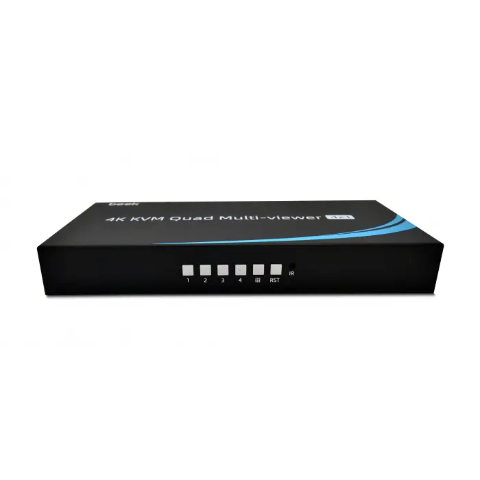 KVM Quad Multi-viewer 4x1<br />4 in 1 out HDMI KVM seamless switch, sharing 1 display<br />Keyboard and mouse, USB 3.0, Quad Multi-viewer <br />Max resolution 4K@30Hz, HDMI 1.4 HD