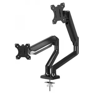 Beek Çift Ekran Taşıyabilen Askı Aparatı, 13 - 32 inç Ekran, Gaz Basınçlı Yaya Sahip, Kelepçe Dahil, Eğim Aralığı +90°~-45°, Dönme Aralığı +90°~-90°, Ekran Döndürme +180°~-180°, Maksimum Yük Kapasites