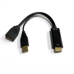Beek HDMI <-> DisplayPort (DP++) Adaptör, HDMI Tip A Erkek Giriş,  DP Dişi Çıkış, DP 1.2, 4KX2K@30Hz çözünürlük