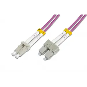Beek LC-SC Fiber Optik Patch Kablo, Multimode OM 4 50/125 Duplex, 3.0mm, LSZH, 1 metre